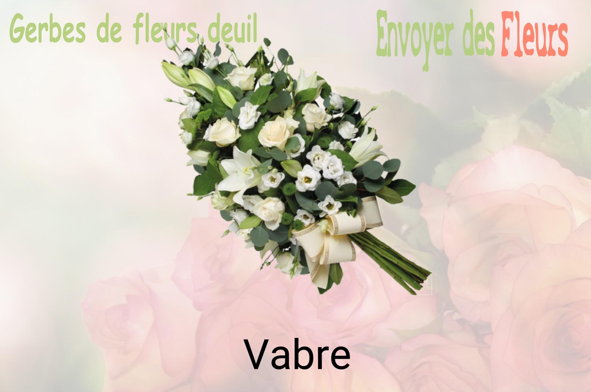 Gerbe de fleurs de deuil livrée à Vabre